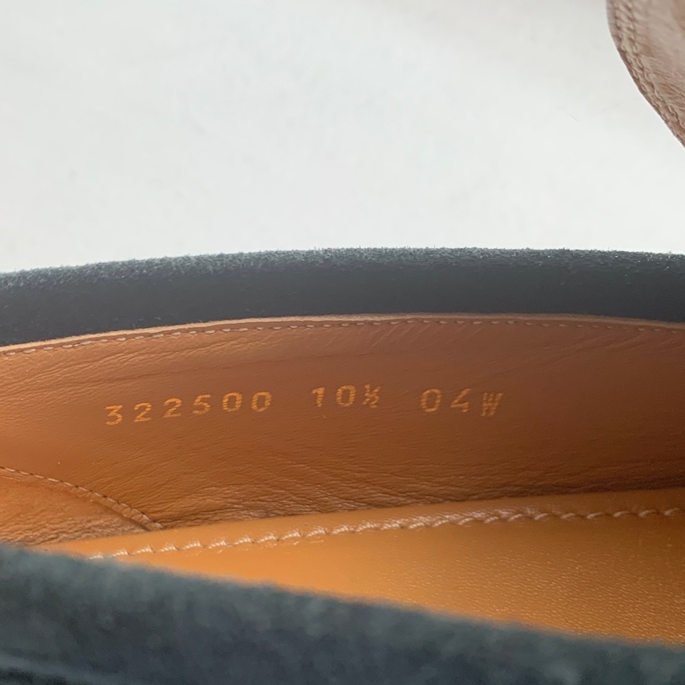 Gucci Men's Blue Suede Loafers with Gold Horsebit - Picture 5 of 9